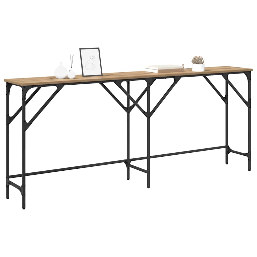 Konsolentisch Eiche handwerklich 180 x 29 x 75 cm Holzwerkstoff