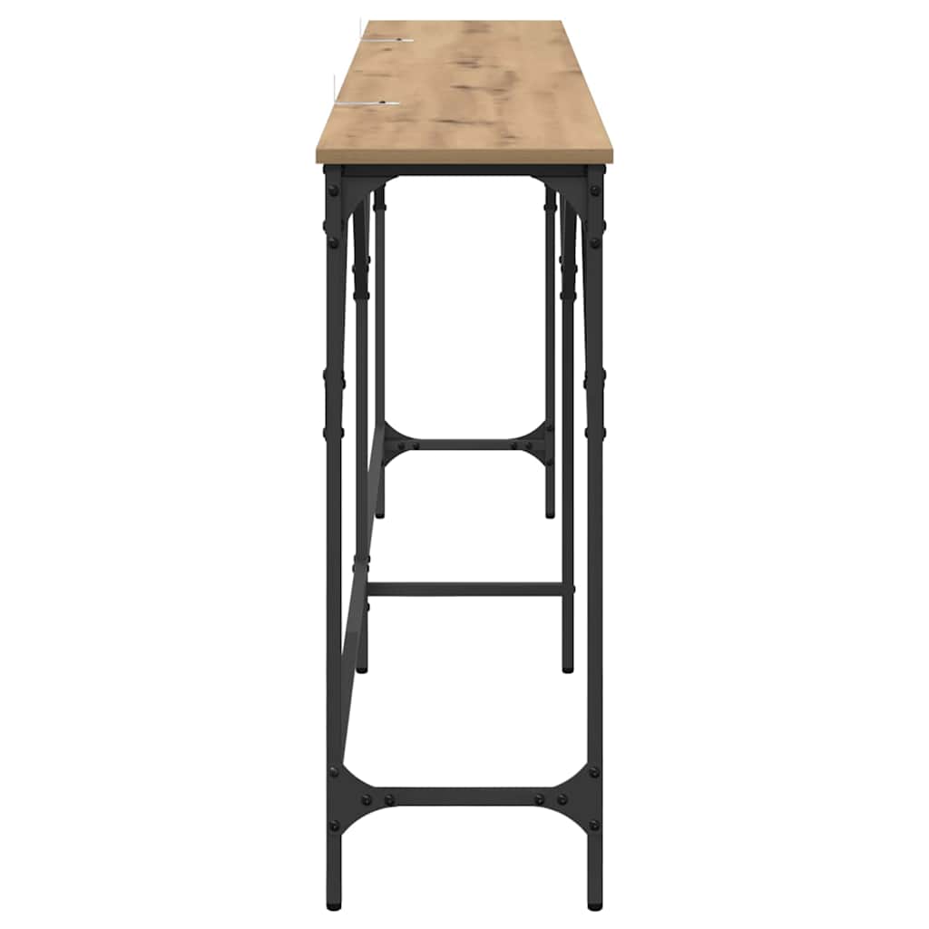 Konsolentisch Eiche handwerklich 180 x 29 x 75 cm Holzwerkstoff