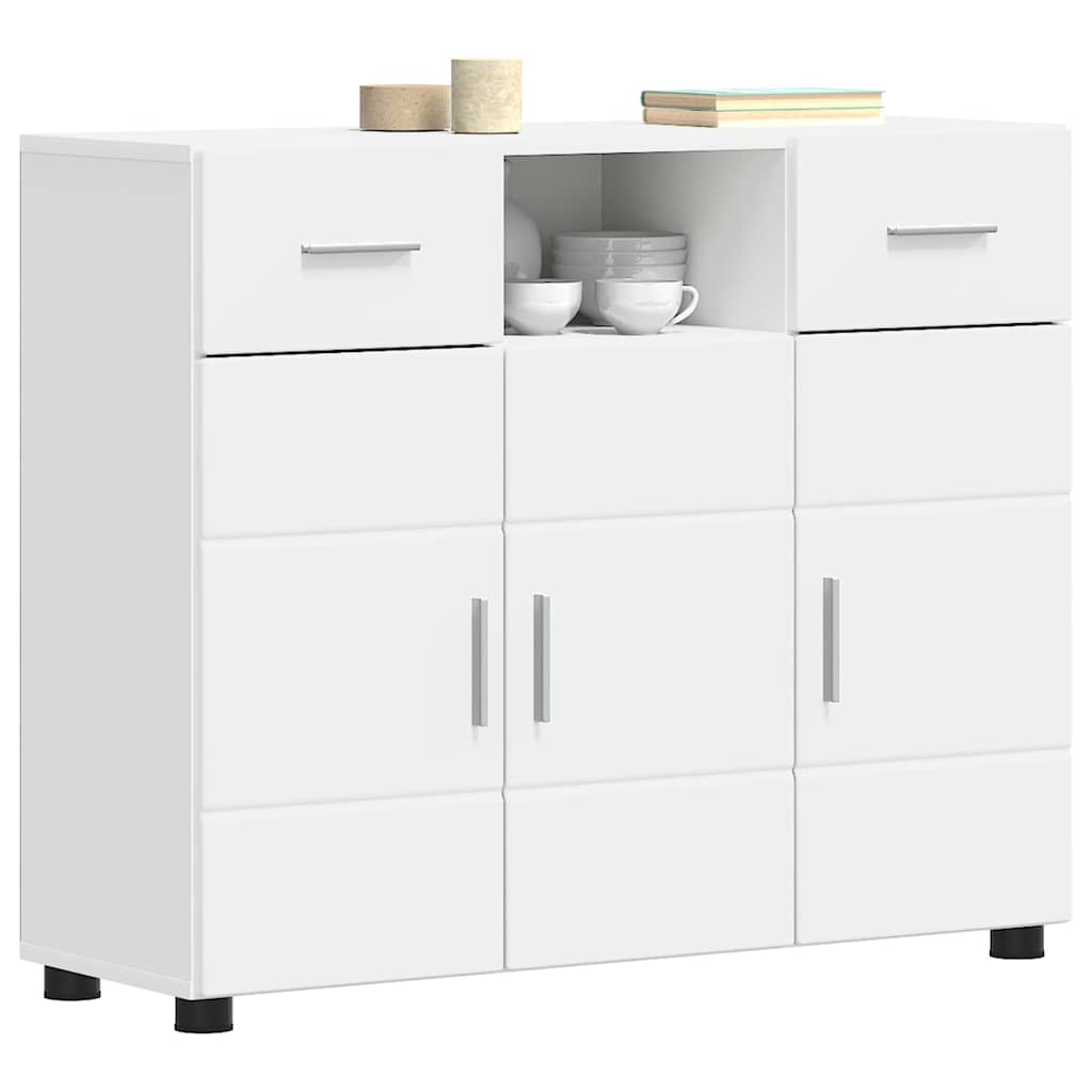 Sideboard mit Schubladen Weiß 88.5 x 30.5 x 73 cm Holzwerkstoff