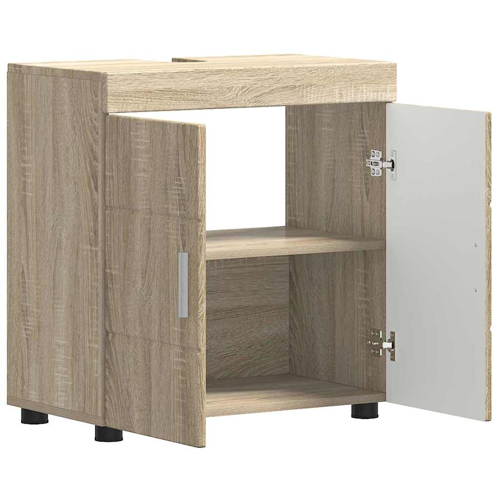 Badezimmer Waschbecken Schrank Sonoma Eiche 60 x 34 x 63 cm