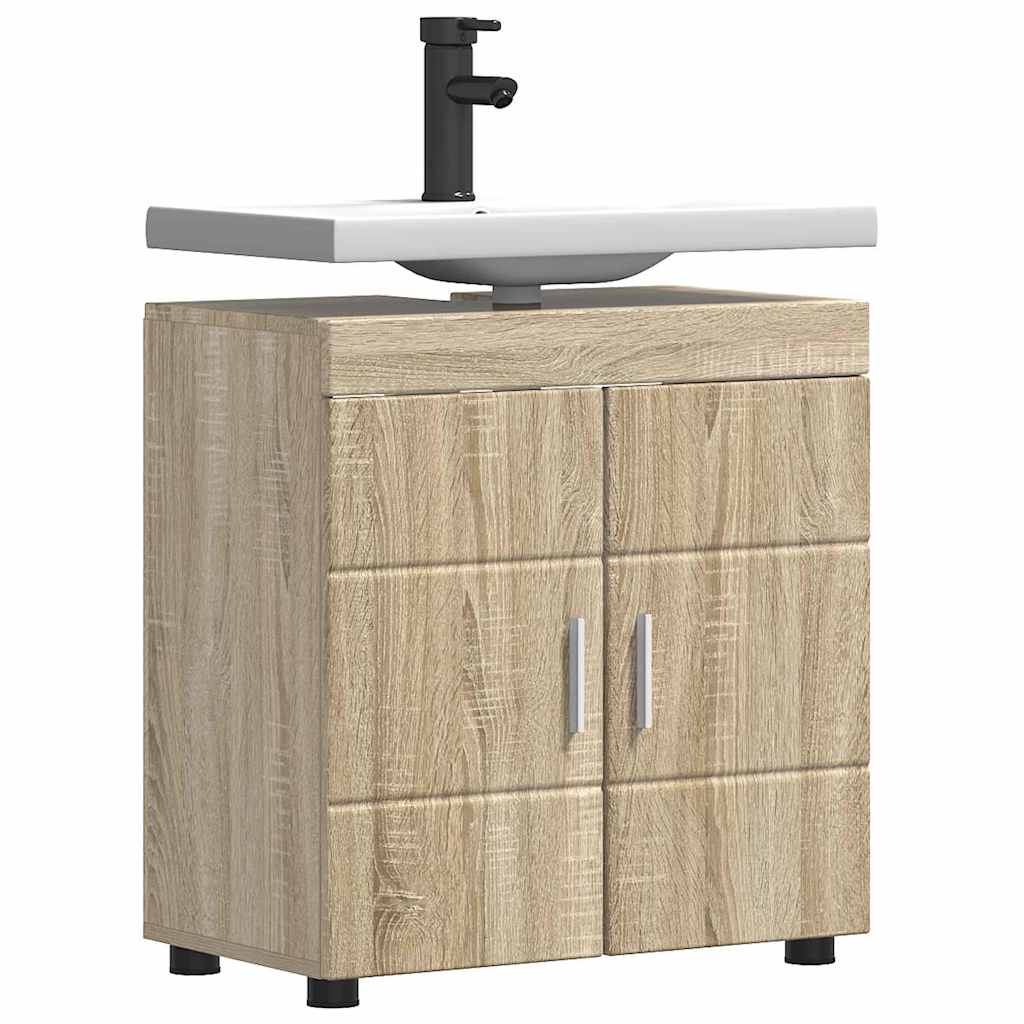 Badezimmer Waschbecken Schrank Sonoma Eiche 60 x 34 x 63 cm