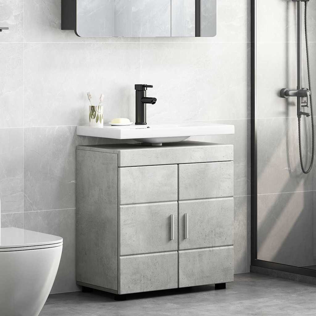 Badezimmer Waschbecken Schrank Betongrau 60 x 34 x 63 cm