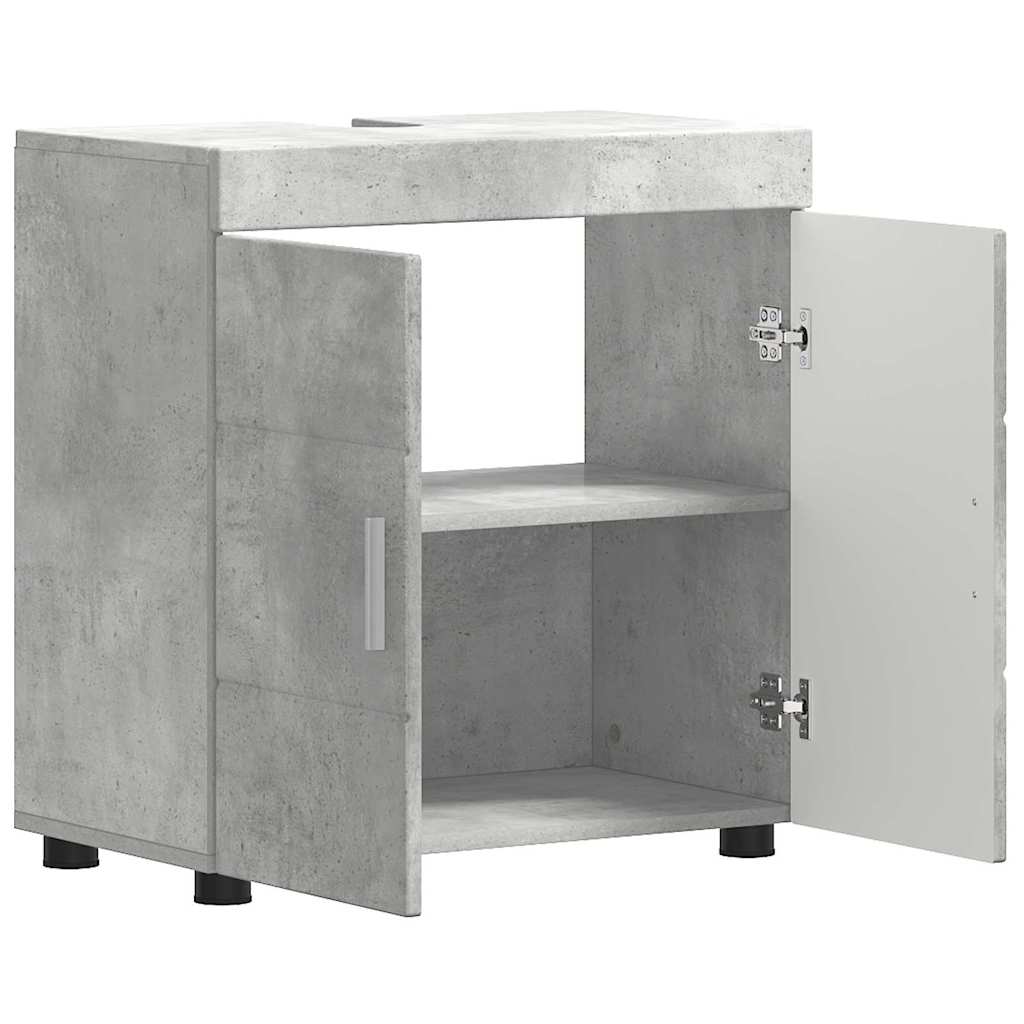 Badezimmer Waschbecken Schrank Betongrau 60 x 34 x 63 cm