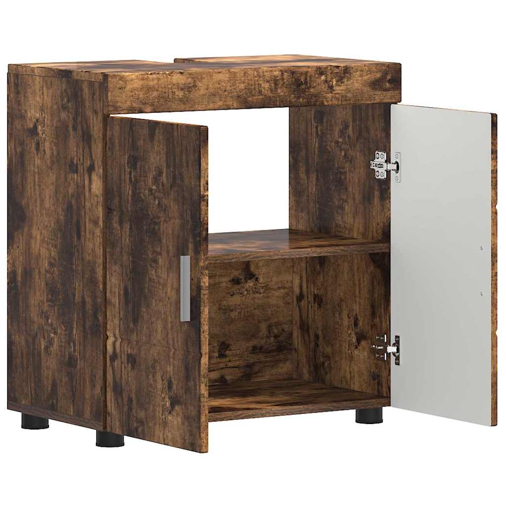Badezimmer Waschbecken Schrank Räuchereiche 60 x 34 x 63 cm