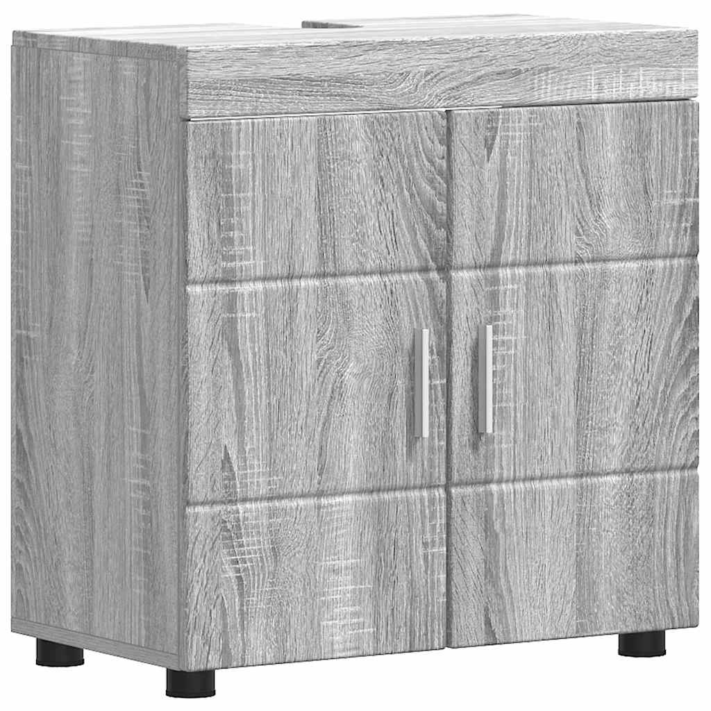 Badezimmer Waschbecken Schrank Grau Sonoma 60 x 34 x 63 cm