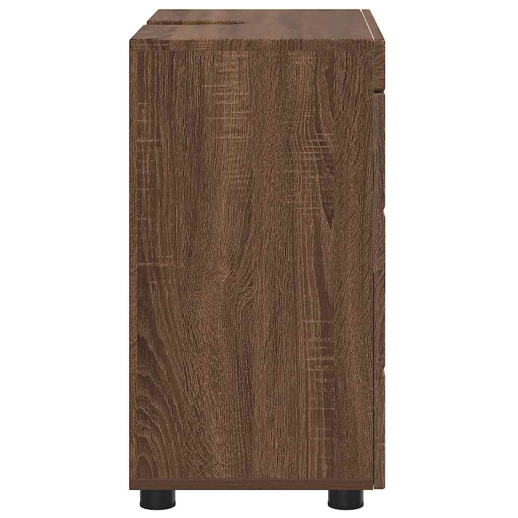 Badezimmer Waschbecken Schrank Braune Eiche 60 x 34 x 63 cm