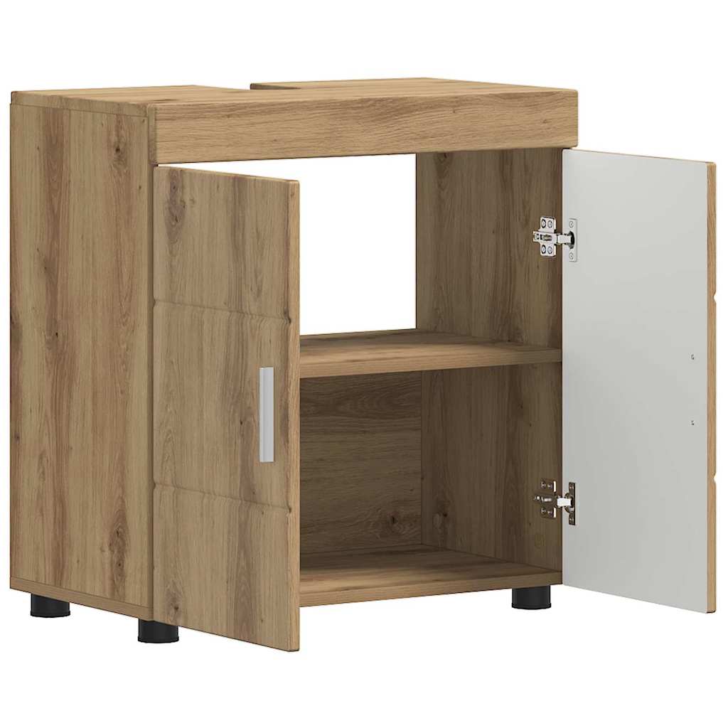 Badezimmer Waschbecken Schrank mit Speicher Eiche handwerklich