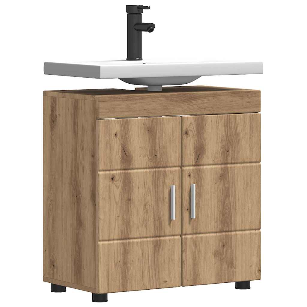Badezimmer Waschbecken Schrank mit Speicher Eiche handwerklich