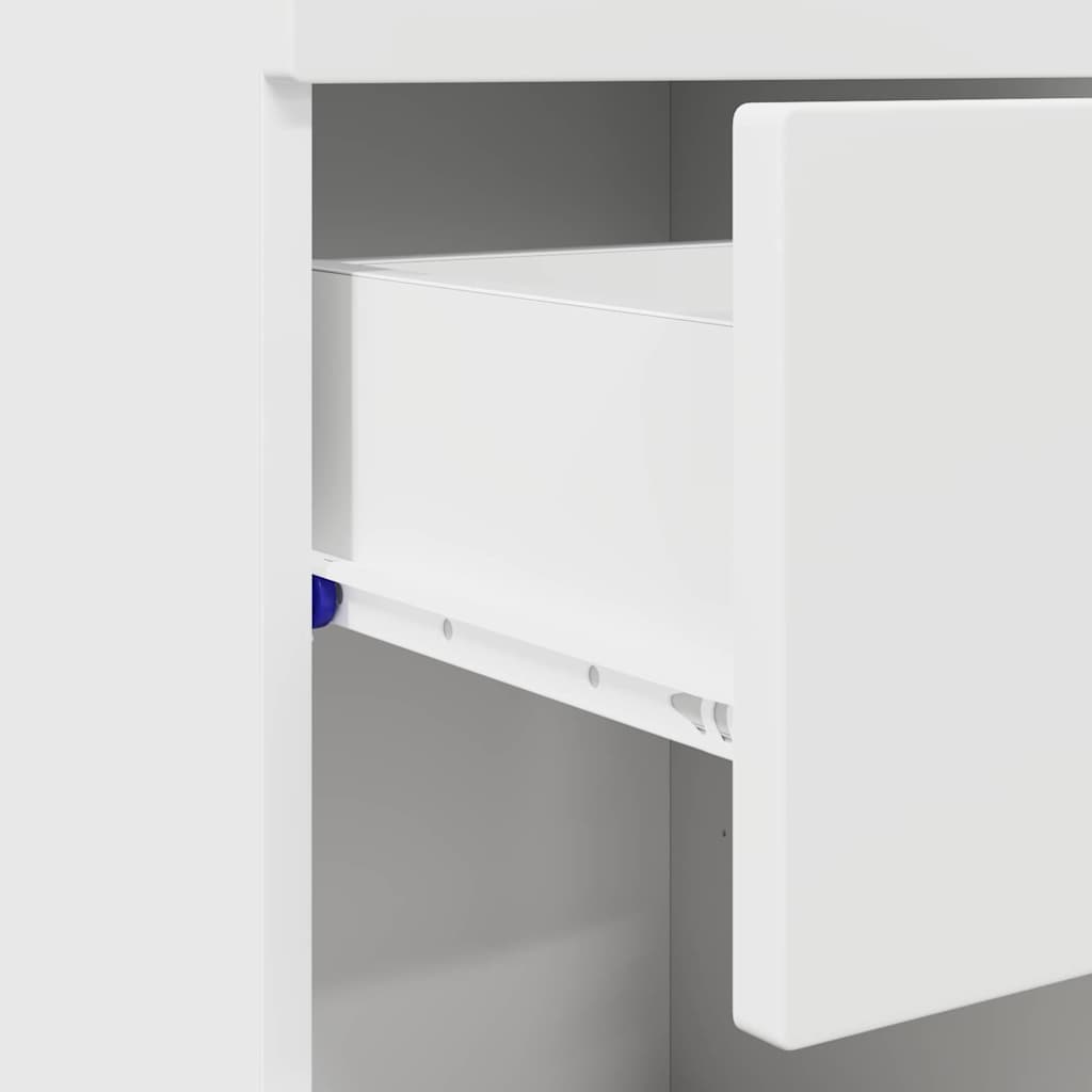Badezimmer Schrank mit Tür Weiß 37 x 31,5 x 82 cm Holzwerkstoff
