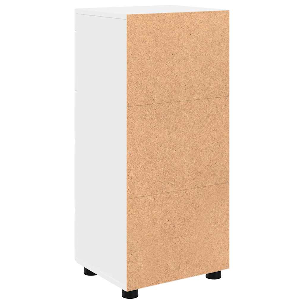 Badezimmer Schrank mit Tür Weiß 37 x 31,5 x 82 cm Holzwerkstoff