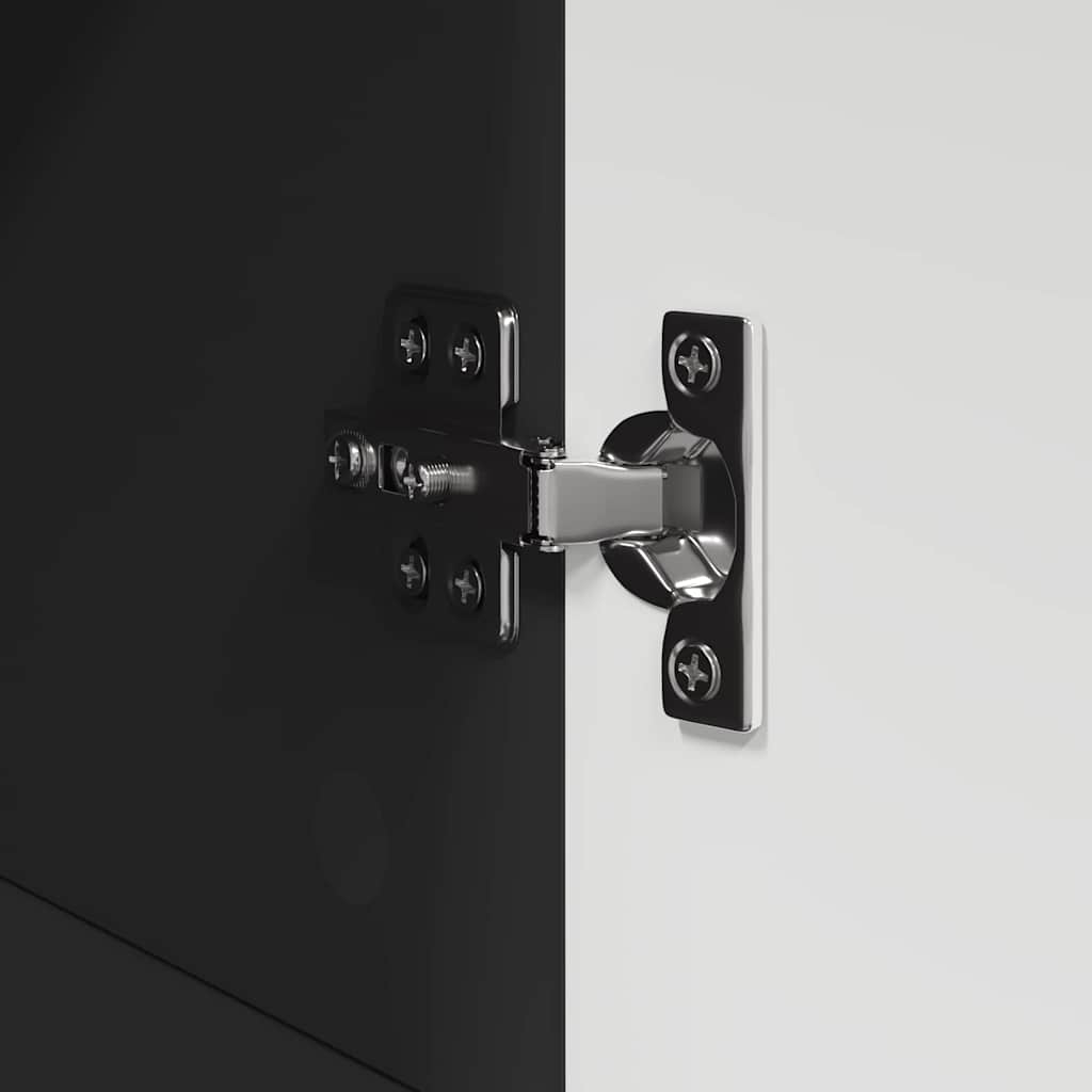 Badezimmer Schrank Schwarz 37 x 31,5 x 82 cm Holzwerkstoff