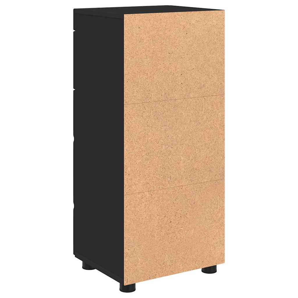Badezimmer Schrank Schwarz 37 x 31,5 x 82 cm Holzwerkstoff