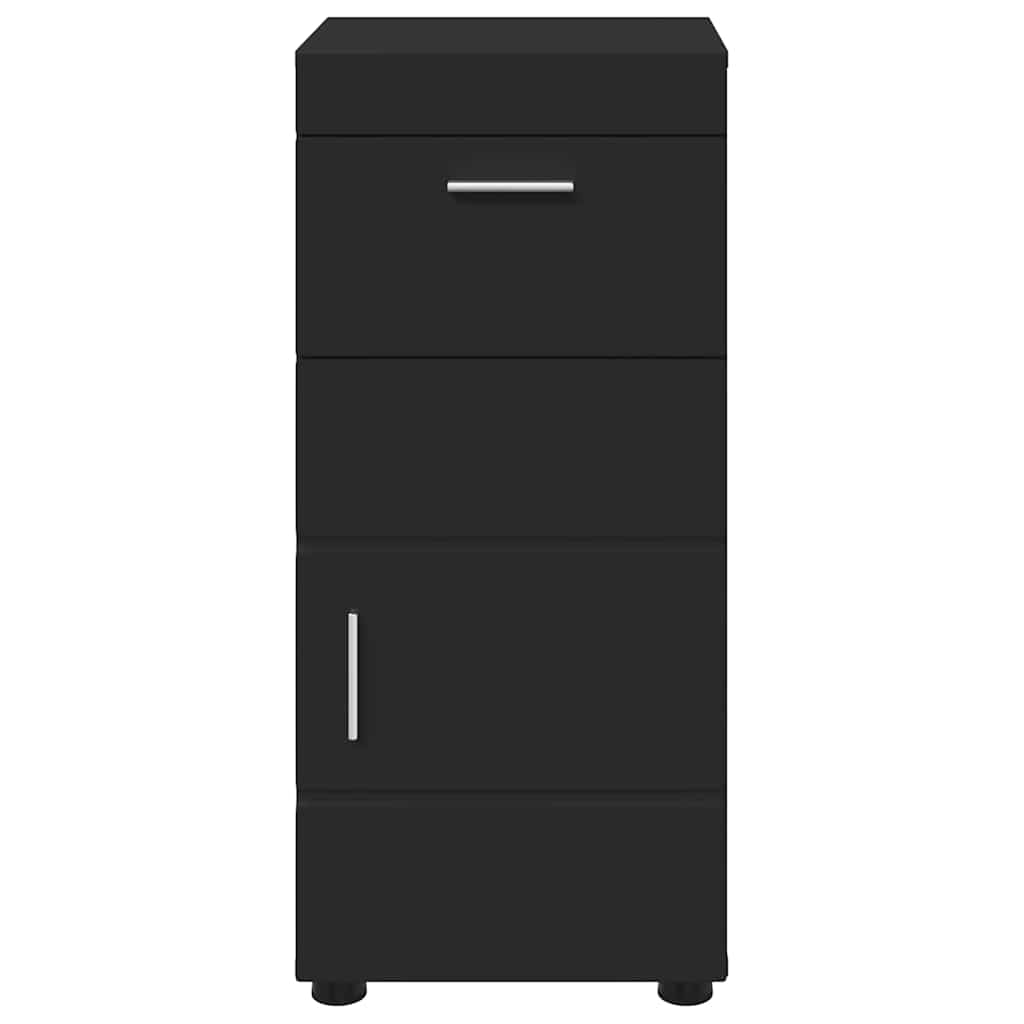 Badezimmer Schrank Schwarz 37 x 31,5 x 82 cm Holzwerkstoff