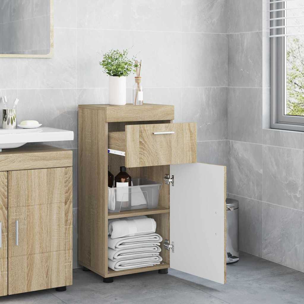 Badezimmer Schrank Sonoma Eiche 37 x 31,5 x 82 cm Holzwerkstoff