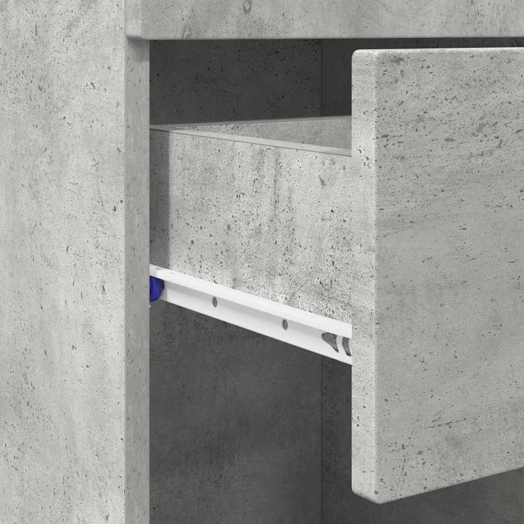 Badezimmer Schrank Betongrau 37 x 31,5 x 82 cm Holzwerkstoff