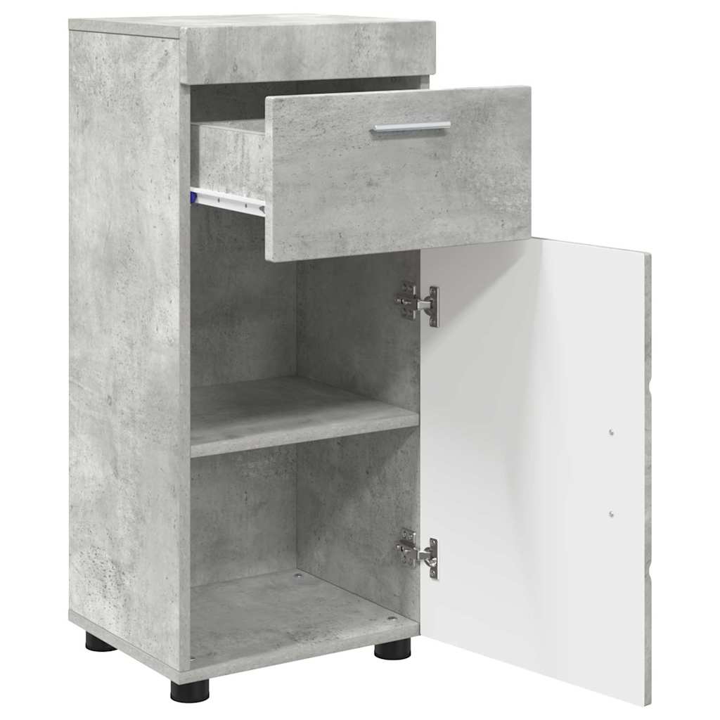 Badezimmer Schrank Betongrau 37 x 31,5 x 82 cm Holzwerkstoff