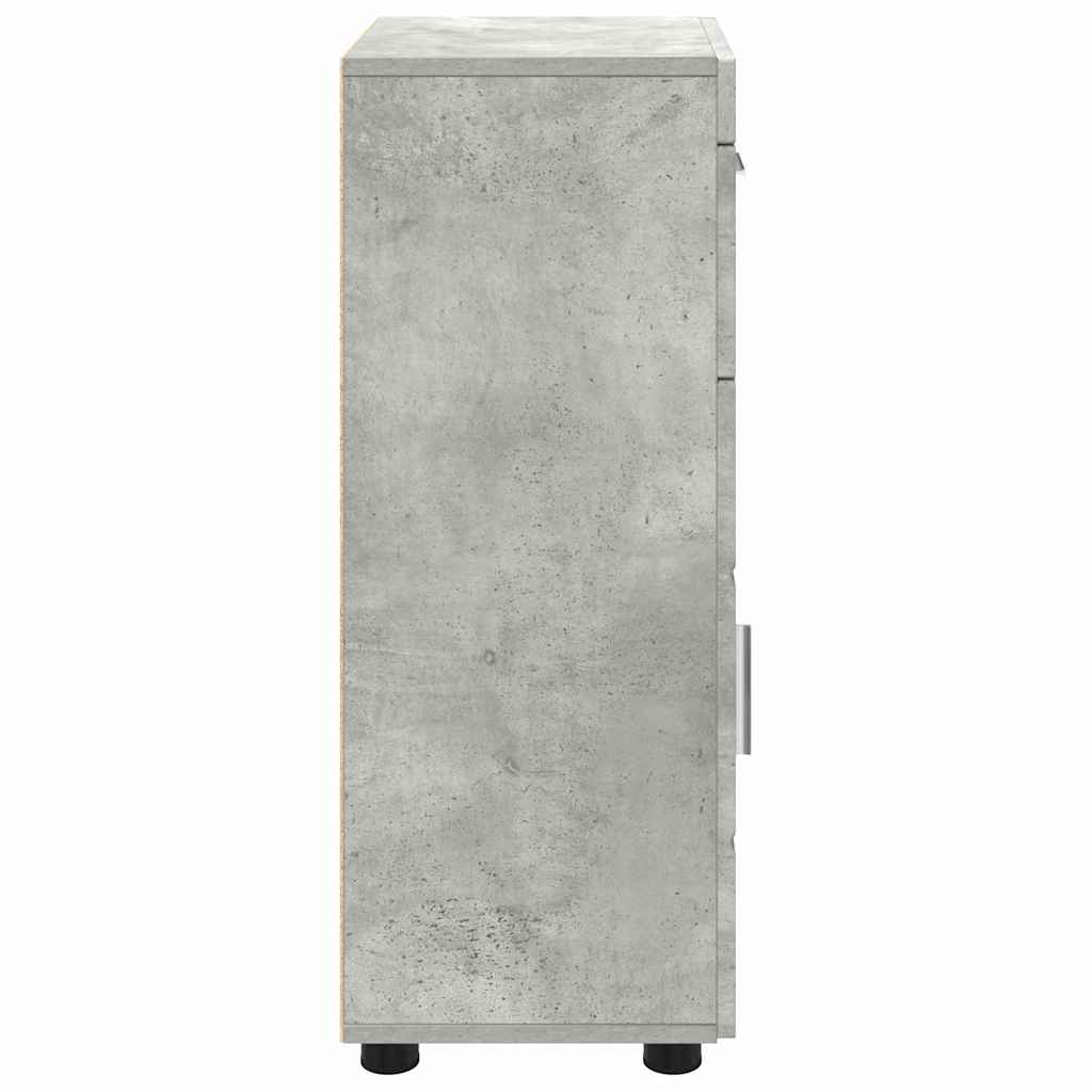 Badezimmer Schrank Betongrau 37 x 31,5 x 82 cm Holzwerkstoff