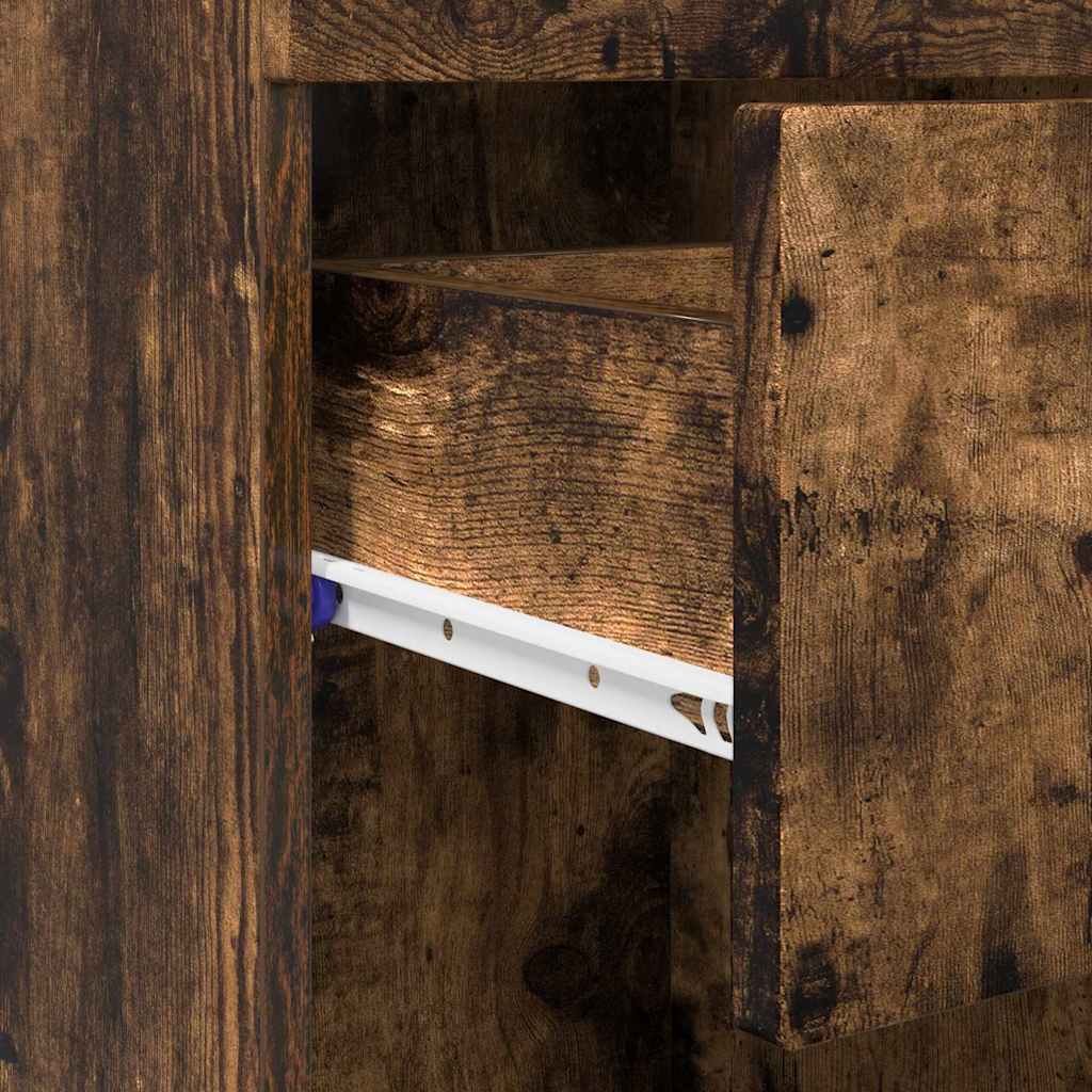 Badezimmer Schrank Räuchereiche 37 x 31,5 x 82 cm Holzwerkstoff