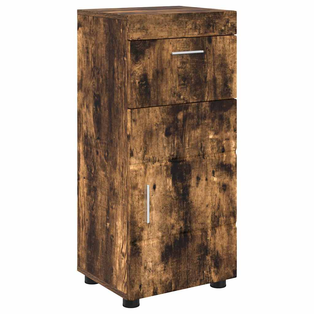 Badezimmer Schrank Räuchereiche 37 x 31,5 x 82 cm Holzwerkstoff