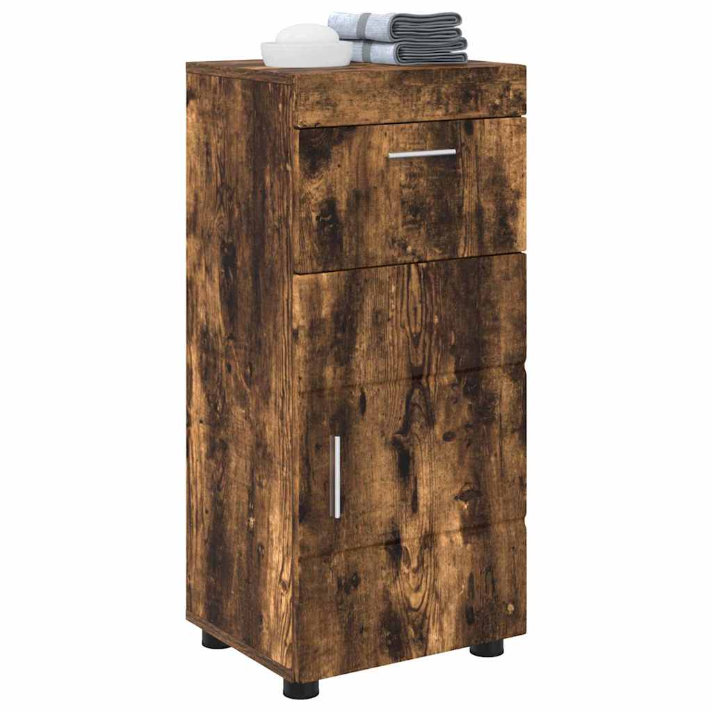 Badezimmer Schrank Räuchereiche 37 x 31,5 x 82 cm Holzwerkstoff