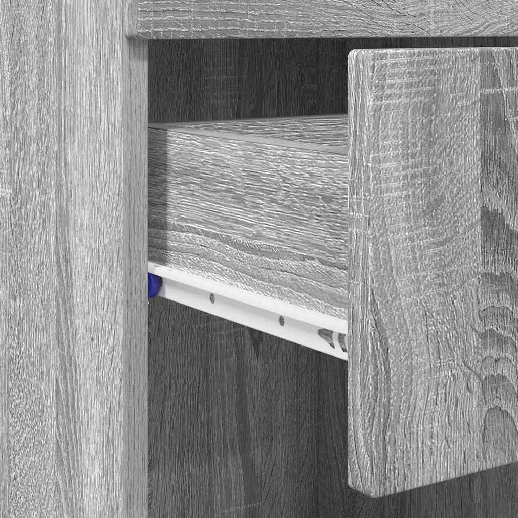 Badezimmer Schrank Grau Sonoma 37 x 31,5 x 82 cm Holzwerkstoff