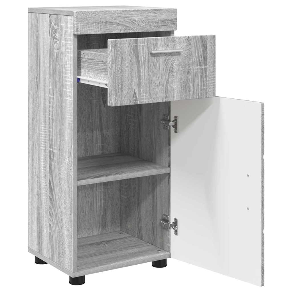 Badezimmer Schrank Grau Sonoma 37 x 31,5 x 82 cm Holzwerkstoff
