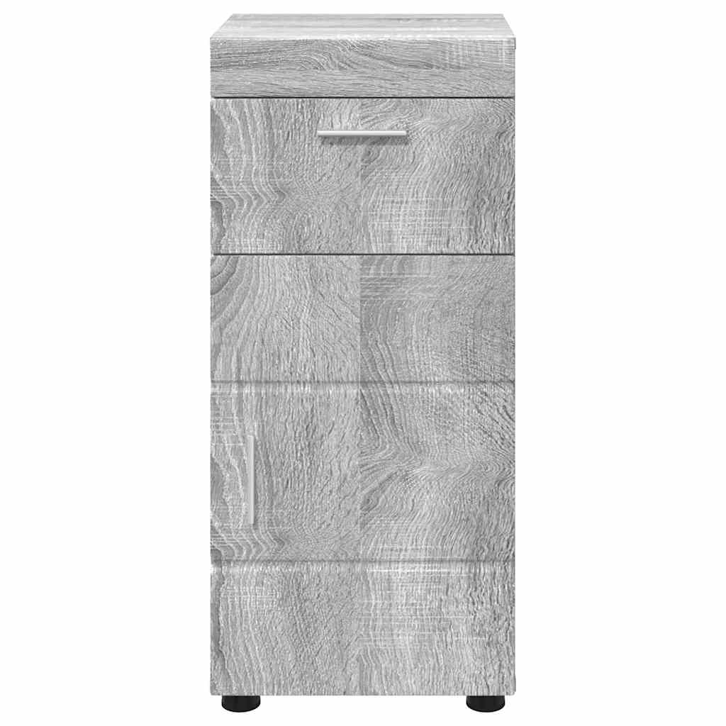 Badezimmer Schrank Grau Sonoma 37 x 31,5 x 82 cm Holzwerkstoff