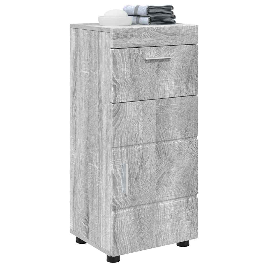 Badezimmer Schrank Grau Sonoma 37 x 31,5 x 82 cm Holzwerkstoff