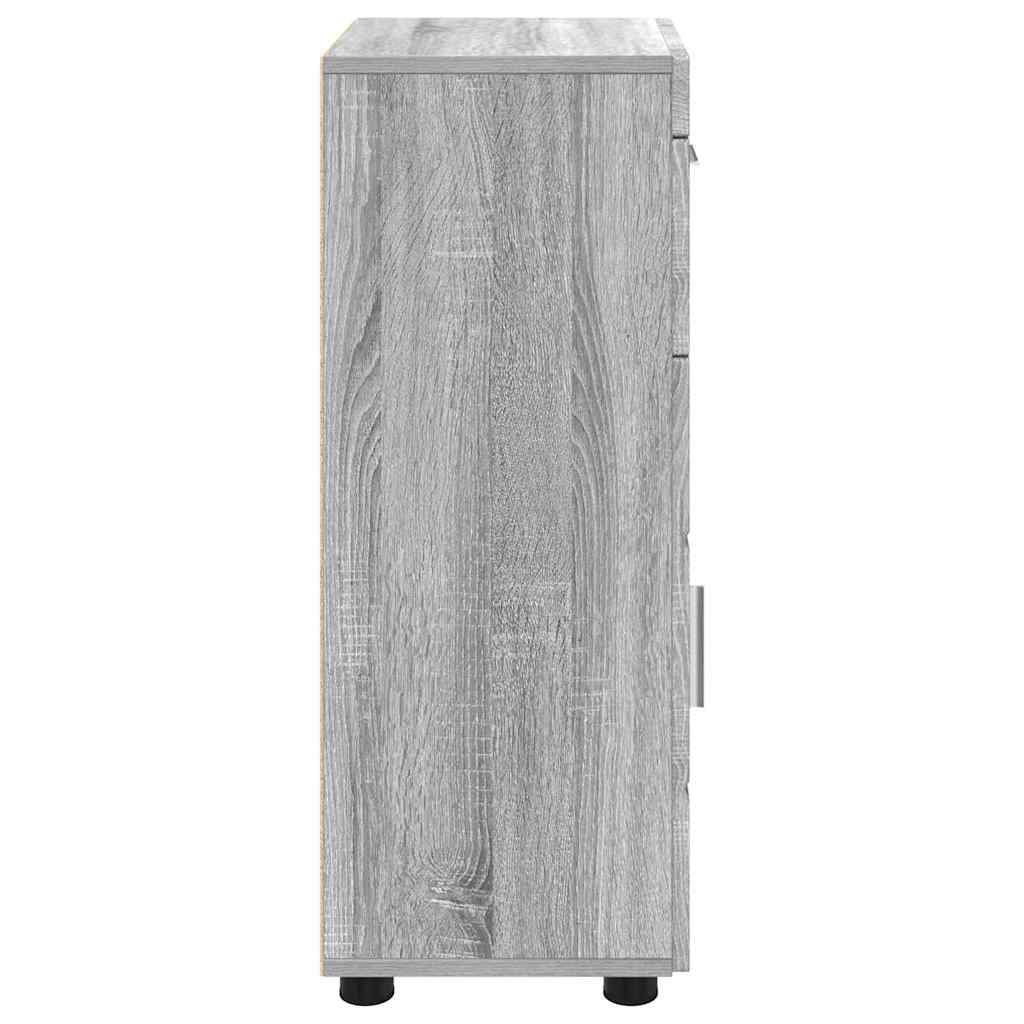 Badezimmer Schrank Grau Sonoma 37 x 31,5 x 82 cm Holzwerkstoff
