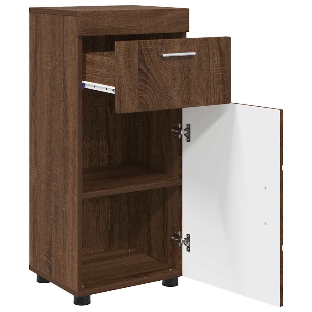 Badezimmer Schrank Braune Eiche 37 x 31,5 x 82 cm Holzwerkstoff