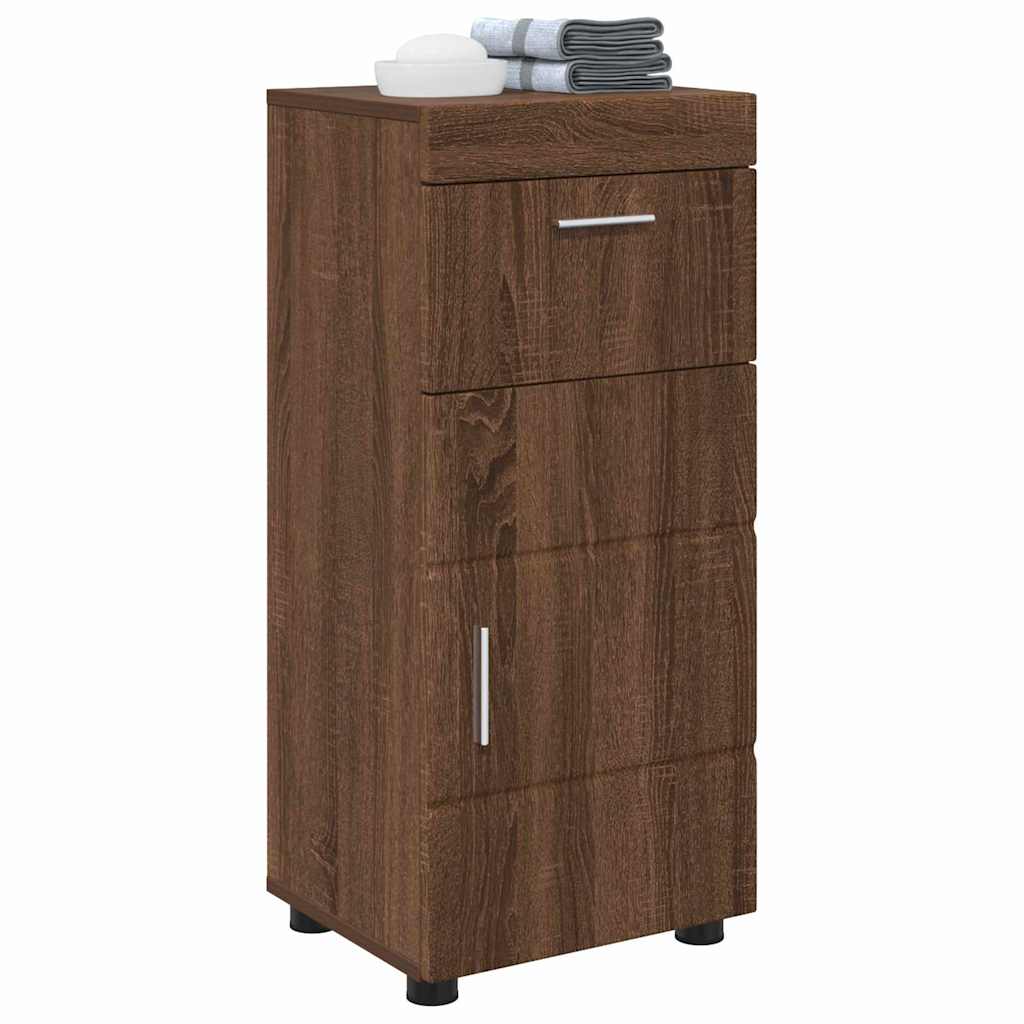 Badezimmer Schrank Braune Eiche 37 x 31,5 x 82 cm Holzwerkstoff