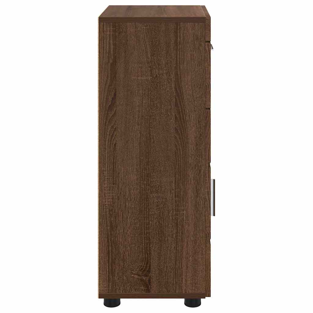Badezimmer Schrank Braune Eiche 37 x 31,5 x 82 cm Holzwerkstoff