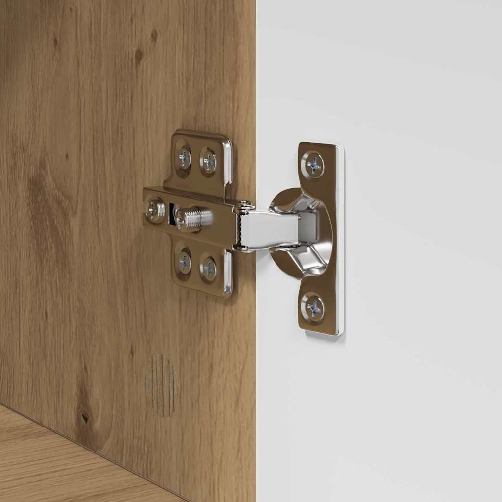 Badezimmer Schrank mit Tür Eiche handwerklich 37 x 31,5 x 82 cm