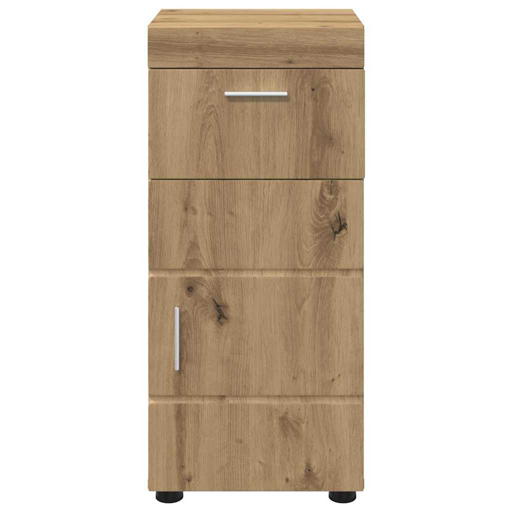 Badezimmer Schrank mit Tür Eiche handwerklich 37 x 31,5 x 82 cm
