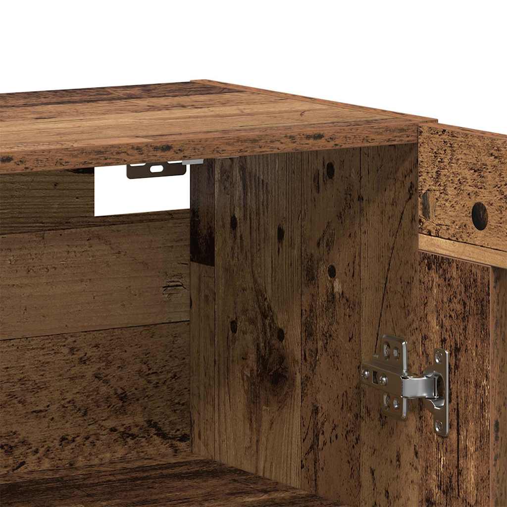 Wandmontierte Schränke 2 pcs Altholz 69.5 x 34 x 90 cm