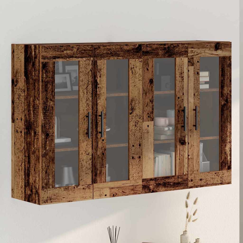Wandmontierte Schränke 2 pcs Altholz 69.5 x 34 x 90 cm