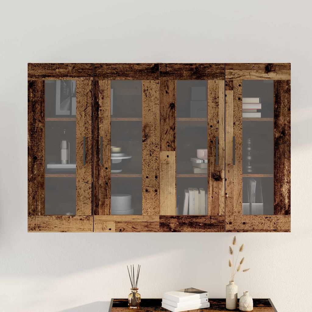 Wandmontierte Schränke 2 pcs Altholz 69.5 x 34 x 90 cm