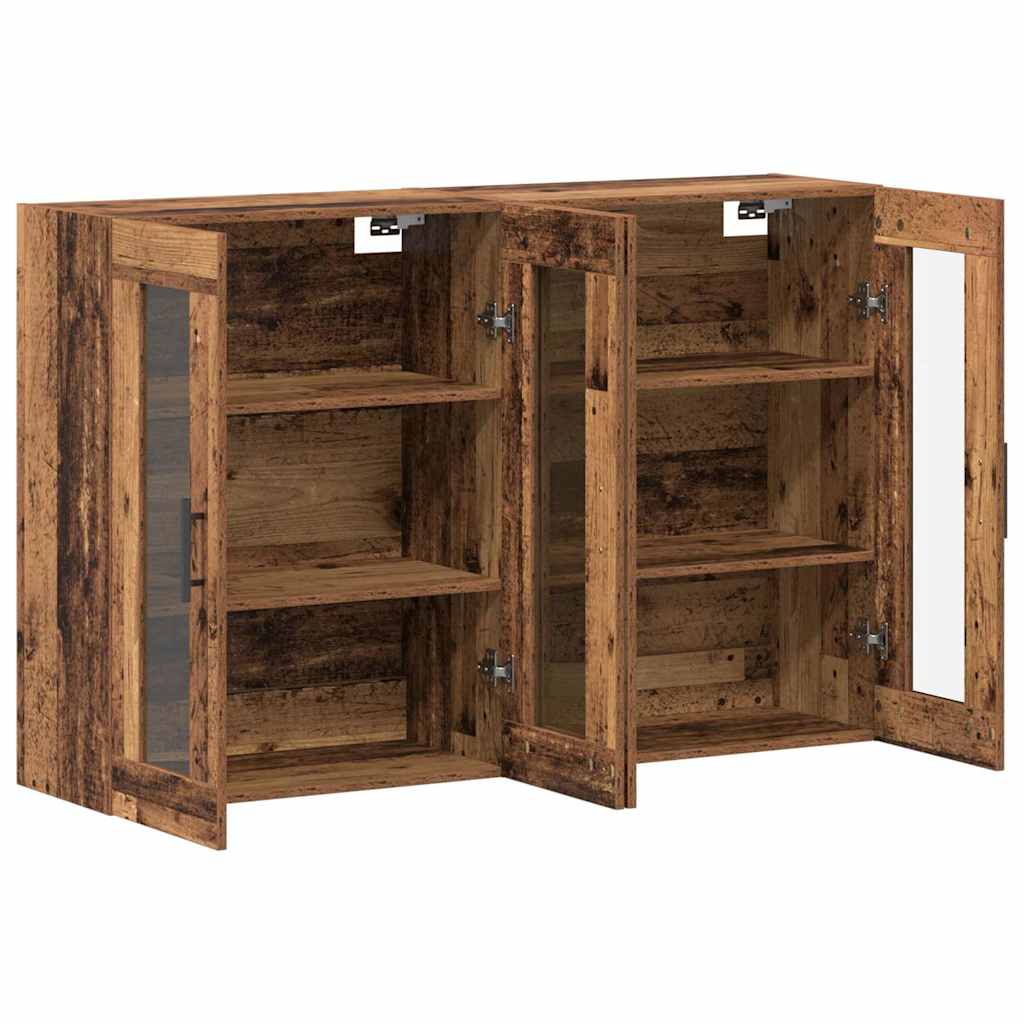 Wandmontierte Schränke 2 pcs Altholz 69.5 x 34 x 90 cm