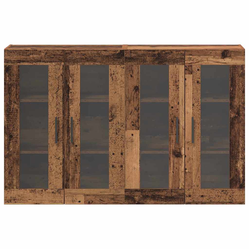 Wandmontierte Schränke 2 pcs Altholz 69.5 x 34 x 90 cm