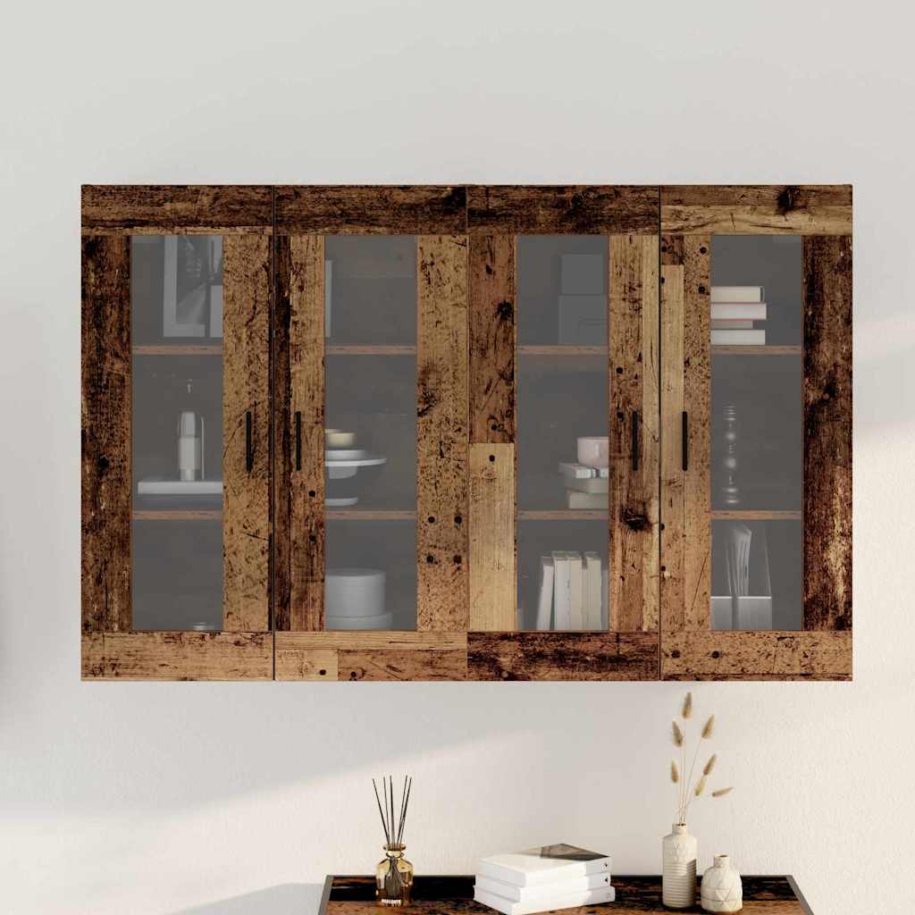 Wandmontierte Schränke 2 pcs Altholz 69.5 x 34 x 90 cm
