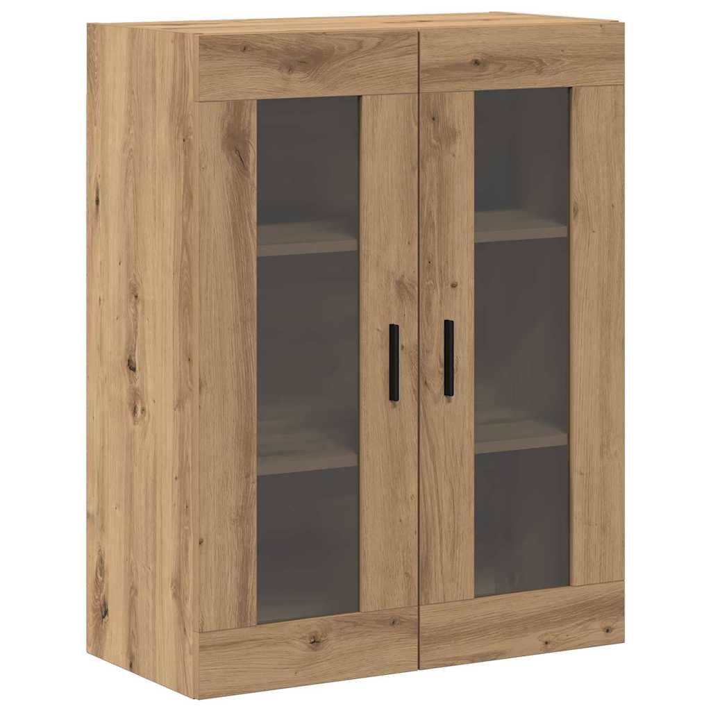 Wandmontierte Schränke 2 pcs Eiche handwerklich