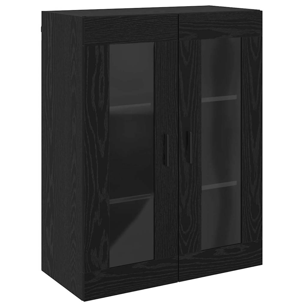 Wandmontierte Schränke 2 pcs Schwarze Eiche 69.5 x 34 x 90 cm