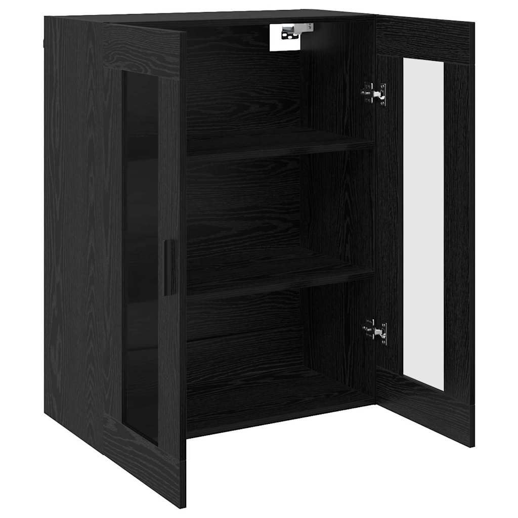 Wandmontierte Schränke 2 pcs Schwarze Eiche 69.5 x 34 x 90 cm