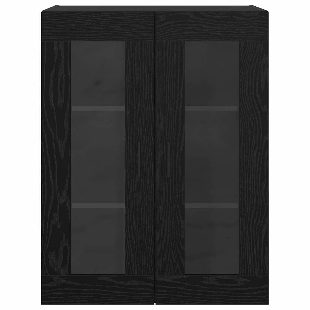 Wandmontierte Schränke 2 pcs Schwarze Eiche 69.5 x 34 x 90 cm