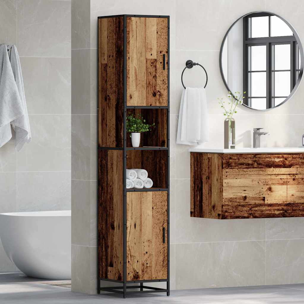 Badezimmer Schrank Altholz 35 x 37,5 x 188,5 cm Holzwerkstoff