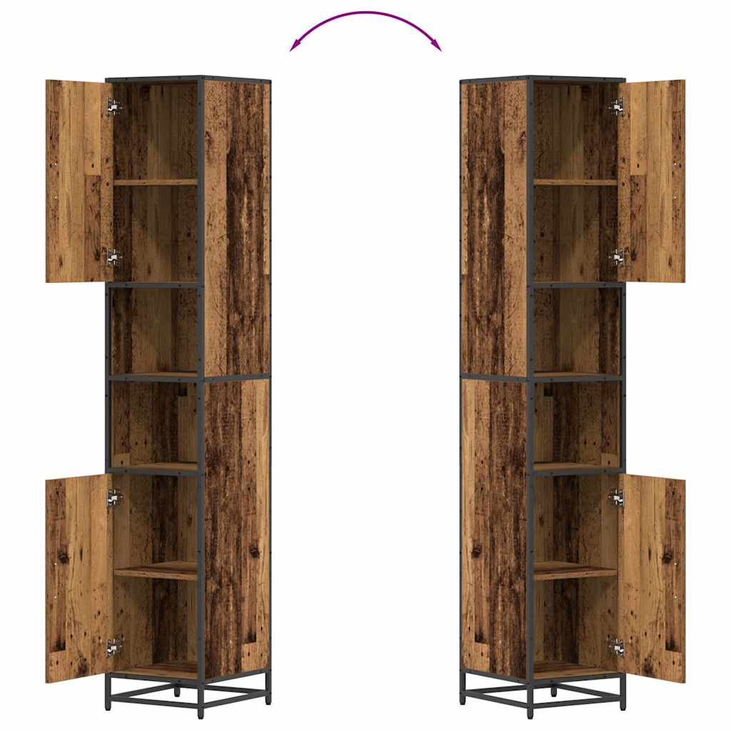 Badezimmer Schrank Altholz 35 x 37,5 x 188,5 cm Holzwerkstoff