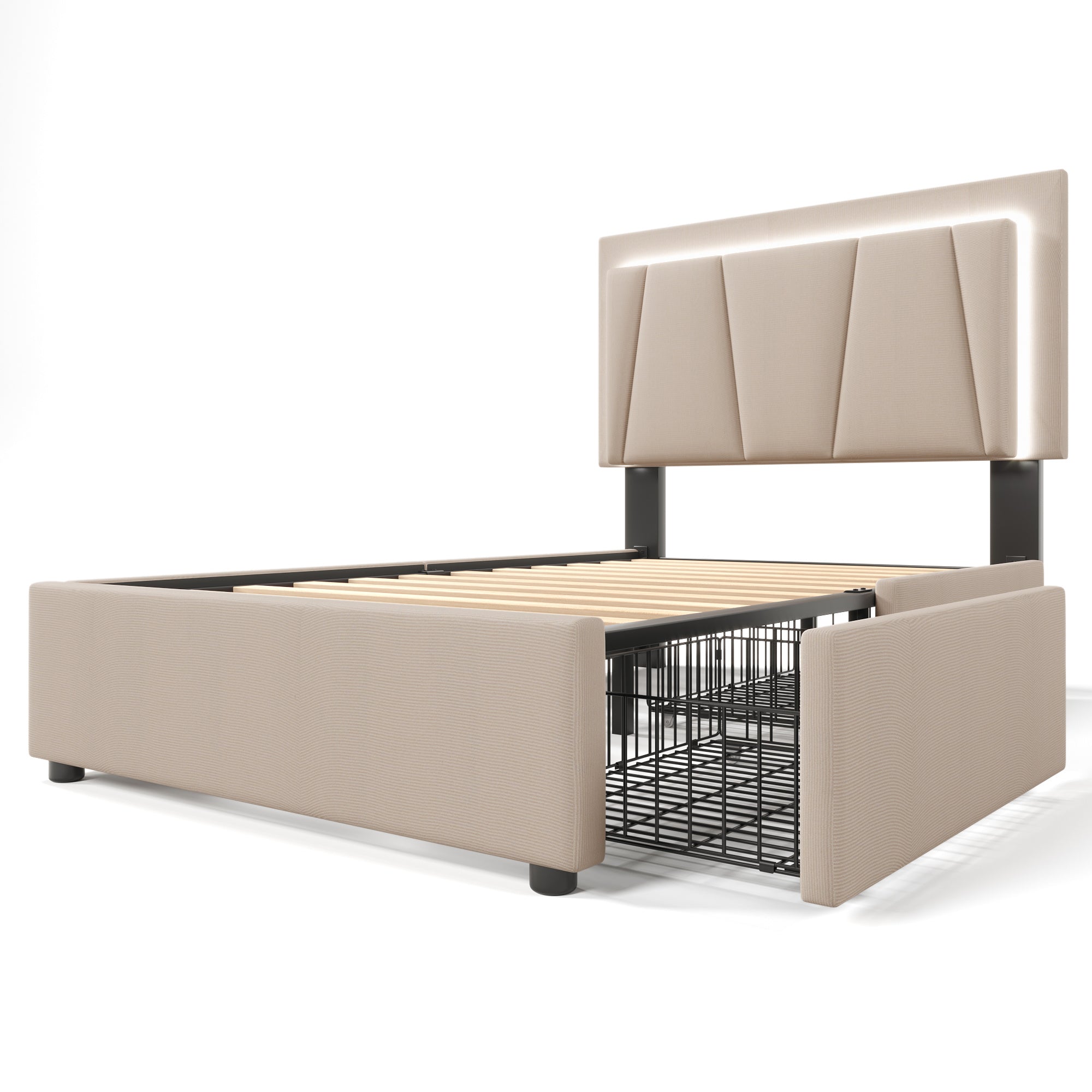 Wooden Storage Bed Bed Frame  Size  90cmx200cm