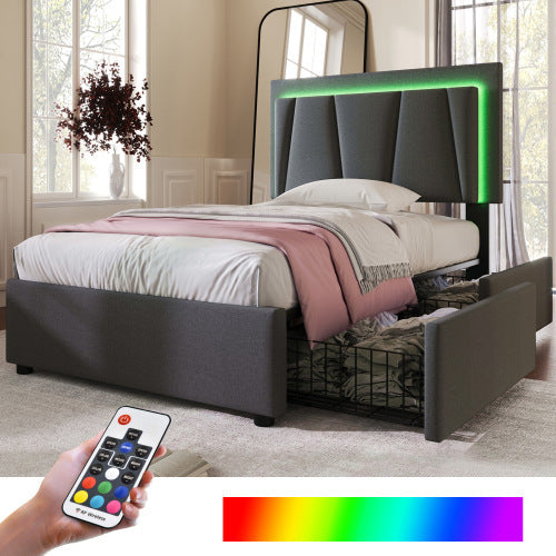 Wooden Storage Bed Bed Frame  Size  90cmx200cm
