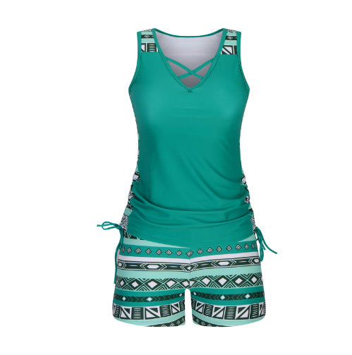 Women's Printed Lace Two-piece Swimsuit