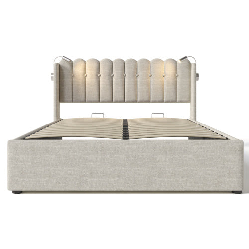 Linen Storage Space Bed Frame With Mattress  Size 160cmx200cm